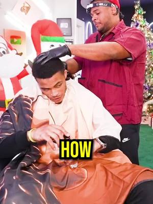 A post by @atrop1x on TikTok caption: Fanum Kept It Real With His Client 😭 #fanum #barber #funny 