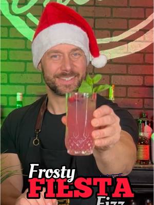 A post by @cdbartending on TikTok caption: Merry Hangover with ghis Frosty Fiesta Fizz! #cocktail #bartender #christmas 