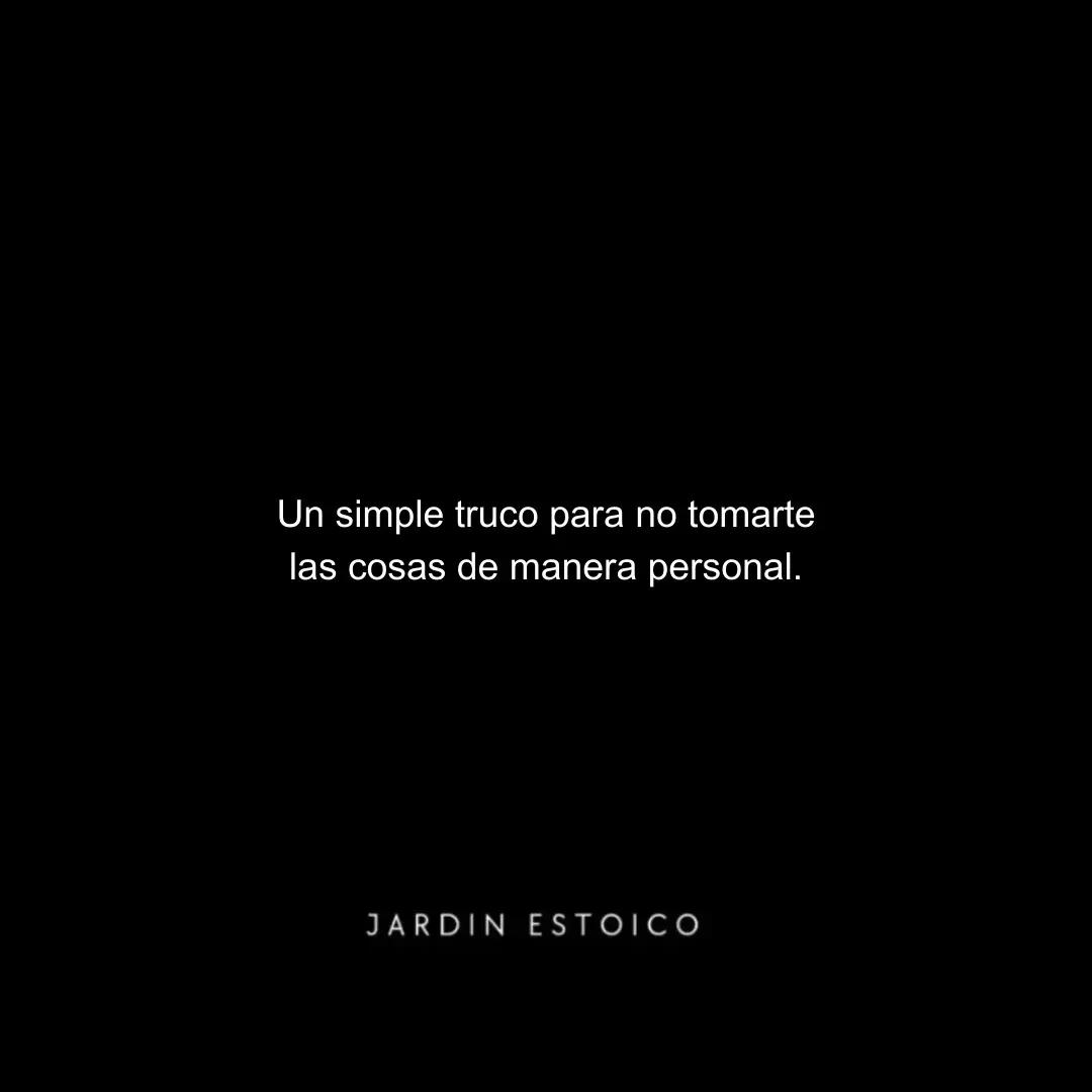 A post by @jardinestoico on TikTok caption: No todo lo que sucede a nuestro alrededor es sobre nosotros. Muchas veces, las palabras y acciones de otros reflejan su mundo interior, no nuestra valía. Tomarnos las cosas personalmente es como cargar una mochila que no nos pertenece.  Liberarnos de esa carga nos permite vivir con más paz y autenticidad. Recuerda, lo que otros piensen o hagan no define quién eres; tú decides cómo interpretarlo y cómo reaccionar. Elige siempre ser amable contigo mismo/a y no dejar que lo externo robe tu tranquilidad. #parati #fyp #reflexion #viral 