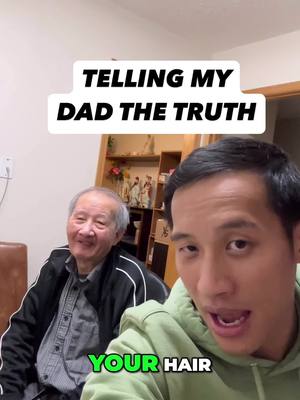 A post by @thatmiltonshow on TikTok caption: Told him the truth! #asiandad #dad #truthhurts #comedian 