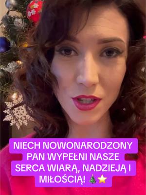 A post by @ewazajaczkowska.official on TikTok caption: ŻYCZENIA ŚWIĄTECZNE DLA WAS! #święta #bożenarodzenie #christmas #wigilia #ewazajączkowskahernik #konfederacja #choinka #kolacja #dlaciebie #viral_video 