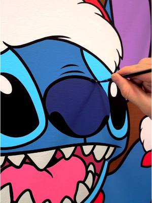 A post by @jamesllewis on TikTok caption: Wishing You A Merry Christmas!🎄#liloandstitch #illustration #Art 