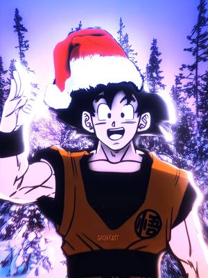 A post by @_sasy.edit_ on TikTok caption: Merry Christmas!! 🎅 | #dragonball #db #goku #kakarot #manga #edit #ikarisq #fyp #120fps