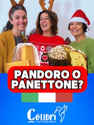 A post by @italiano_online_colibri on TikTok caption: 🎄 Pandoro o Panettone? 🎄  E tu? Cosa preferisci per Natale: il soffice pandoro o il tradizionale panettone? 😋  Scrivicelo nei commenti! 📩 Siamo curiosi di sapere quale dolce vince nella tua tavola natalizia.  🌟 Buon Natale da Colibrì!  #natale #pandoro #panettone #dolcinatalizi #italiano #tradizioniitaliane  📧 Vuoi imparare l’italiano? Scrivici qui: corsi.colibri@gmail.com 👉🏻 Scopri di più: https://linktr.ee/colibricorsidilinguaitaliana