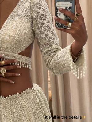 A post by @shop.kynah on TikTok caption: The most perfect lehenga for our 2025 winter brides🤍  #kynah #2025bride #indianbride #southasiantiktok #indianfashion #bridal 