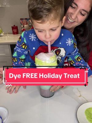 A post by @carissavissa on TikTok caption: Dye Free Holiday Ice Cream Float 🎄🎅🏼 #christmas #icecreamfloat #momlife