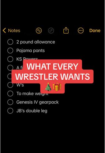 A post by @rudis_wrestling on TikTok caption: #christmaslist #wrestling #wrestlingtiktok #wrestlingshoes #christmas #fyp #rudis 