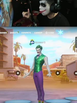 A post by @spencerx on TikTok caption: The Joker plays ranked Fortnite 🤡🎯🔥