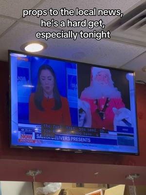 A post by @mycoal on TikTok caption: Respect for the fellow journalist who booked this interview 🙂‍↔️ #fyp #christmaseve #santa #localnews 