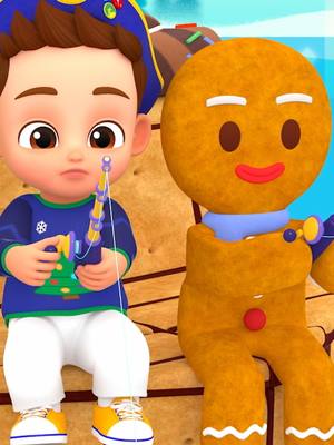 A post by @bebefinn_brody on TikTok caption: #merrychristmas With Gingerbread🍪 #christmas #Brody #Bebefinn #kidsoftiktok #nurseryrhyme #kidssongs #toddleractivities #niños #animation #pewpewpewbaby