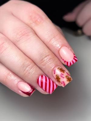 A post by @nailsbygracey_ on TikTok caption: Christmas Nails 2024 completed✅ #biabnails #christmas2024 #christmasnails #nailtech