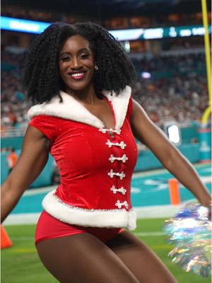 A post by @cierraprice_ on TikTok caption: Happy Holidays!! #fy #foryou #miamidolphinscheerleaders #foryoupage #nfl #football 