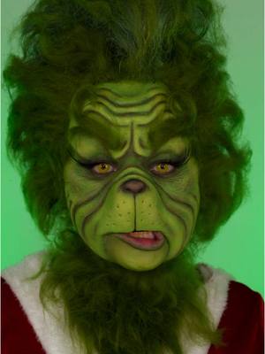 A post by @illumin_arty on TikTok caption: Merry grinch-mas 🎄💚 #grinch #makeup #sfxmakeup #fyp 