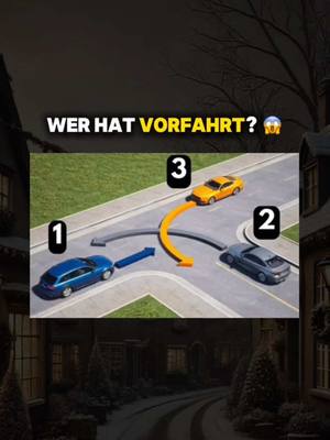 A post by @theoriefuchs on TikTok caption: 🚘 Wer hat Vorfahrt?  #fahrschule #führerschein #quiz 