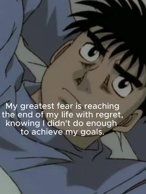 A post by @frank.blank on TikTok caption: This is personal. #anime #ippo #goals #emotions #meaning #regret