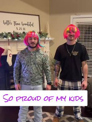 A post by @dancingumpire on TikTok caption: @SNL live  yeet Skirt, Wig Christmas, It was my Idea 😄 🤣 #prouddad #yeet #skirt #snlchallenge #myboys #soproud #dancingumpire 