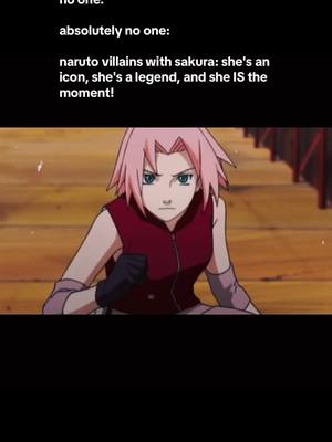 A post by @sakuraadmirer on TikTok caption: same energy as hinata & orochimaru having tea together and basically being mom friends 😭 hate that i have to clarify this in the first place, but i do NOT ship sakura with any of those individuals. just a little attempt at humor here #sakura #sakuraharuno #sakurauchiha #orochimaru #sasoriakatsuki #sasori #zabuza #hakunaruto #zabuzanaruto #obito #obitouchiha #tobiakatsuki #zabuzaandhaku #whitezetsu #zetsuakatsuki #kabutoyakushi #kabuto #narutovillain #narutotiktok #narutoclassico #narutoshippuden #narutoscene #animetikok #fyp #foryou #foryoupage #itachi #itachiuchiha 