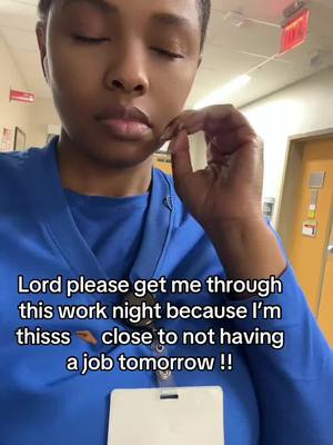 A post by @nurseeboni_ on TikTok caption: Lord I’m holding on strong can’t do it without you!! #nursehumor #nursesoftiktok #blacknurse 