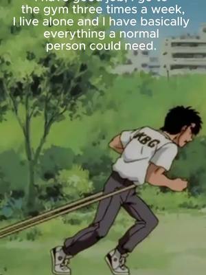 A post by @frank.blank on TikTok caption: The job's not finished. #anime #ippo #goals #meaning #work #hustle