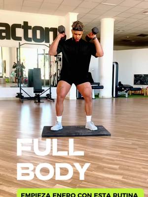 A post by @fityoen on TikTok caption: Full body para enero  #fitness #fit #fityoen #ponfinyactivate #yoencysantanatrainer #fitnessmotivation #ejercicioencasa #ejercicios #ciadriceps #piernas #gluteo #femoral #pantorilla #ejercicio #gluteostraining #enero2025😇 