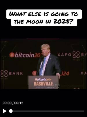 A post by @crypto_boss999 on TikTok caption: What's your moonshot for 2025 #cryptocurrency 