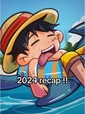 A post by @erasartt on TikTok caption: A shameless compilation bcs i just wanna post something bfr the year ends thank you everyone, for sticking around, ilysm 💜💜💜🫶🏻 . . . . . . . . . . . . . #onepiece #op #luffy #monkeydluffy #2024 #2024recap #art #fanart #drawing #sketch #doodle #digital #procreate 