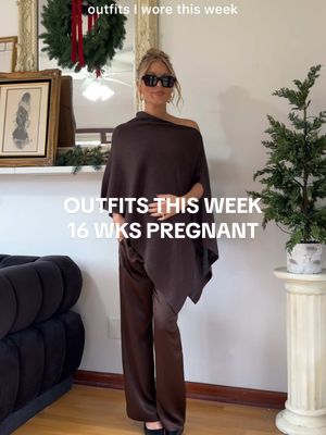 A post by @candidlychan on TikTok caption: Outfits I wore this week 16 weeks pregnant 🤰🏼Everything is from @onequince - which one is your favorite?? #OneQuince #stylingmybump #babynumber3 #bumpfriendly #pregnancyoutfits #ad