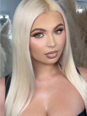 A post by @livmakeupartistry on TikTok caption: platinum blondes with naturally darker brows are SO GORG i love it products for this makeup look are on Itk! 💕 #makeupideas #njmakeupartist #makeupinspo #beforeandafter #softglam new jersey makeup artist, nj mua, soft glam, full glam