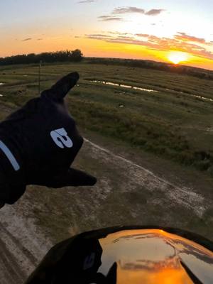 A post by @tylermollet20 on TikTok caption: My kind of view 😍🏍️ #starkvarg #dirtbike #motocross #motorcycle #moto #setup #dirtbikes #gopro #jump #scrub #whip #sunset #wheelie 