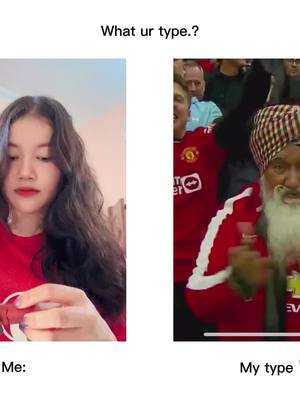 A post by @m.u3369 on TikTok caption: #CapCut me and my type @Manchester United ❤️🍇#manchesterunited #ronaldo_fans #YAYA #utdfans 