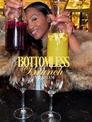 A post by @briotchhh on TikTok caption: CALLING ALL MY SEASONED BRUNCHERS TO THE FRONT!!!  If the Rum Punch doesn't punch back, then I don't want it. Renaissance in Harlem is a Brunch staple because they check every box. They offer Bottomless Mimosa's, Sangria and Rum Punch with the purchase of an entree for $50.  They provide the good eats, immaculate vibes, great tunes and bottomless drink options - all you have to do is show up. 📍Renaissance / 2245 Adam Clayton Powell Jr Blvd, Harlem NYC 🥂 Carrot & Ginger Soup 🥂 Caesar Salad  🥂 Marinated Roasted Half Chicken w/ Jollof Rice + Plantain 🥂 Curry Coconut Mussels 🥂 Seafood Spaghetti w/ with shrimp, scallops, mussels + calamari 🥂 Handmade Shrimp Rolls w/ Sweet Chili + Vinaigrette Sauce on the side  🥂 Braised Short Ribs w/ mashed potatoes, pearl onions, carrots + radishes   Check them out!  #nycdinner#nyc#nyctok #foodontiktok#happyhour#bottomless#harlem#nyceats#nycrestaurants#nycbrunch#jollof#nycdrinks#birthday 