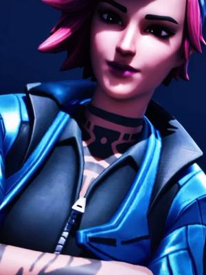 A post by @lovesharkyyy on TikTok caption: she looks like VI from Arcane… #fyp #fortnite #fn #replay #zxybca 