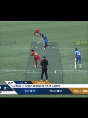 A post by @z_ali0017 on TikTok caption: One of the favorites #italy #vs #spain #t10 #league #ecs #cricketitaly #foryou #fyp #foryo #viral #สปีดสโลว์ 