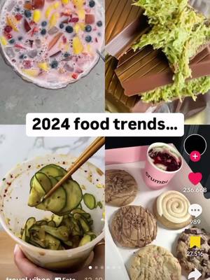 A post by @jessiebluegrey on TikTok caption: 2024 food trends recap 