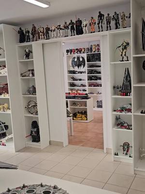 A post by @bricksiej on TikTok caption: Adding more fixtures to the LEGO Star Wars Room!