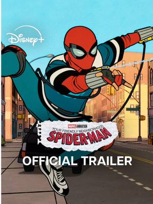 A post by @disneyd23 on TikTok caption: Every neighborhood needs a hero. Marvel Animation's all-new series #YourFriendlyNeighborhoodSpiderMan, streaming January 29 on @DisneyPlus.