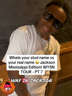 A post by @onlyonecapone on TikTok caption: Whats your stud name vs your real name Tour Jackson Mississippi PT 7  #fypシ゚viral  #fyp #realnameseries #fyp #viral #realnamevsstudname #atlanta #atlanta #studtok #Pride #stud #realname #studname #creator #mississippi #inthezonewithcapone #podcast #subscribe #tour #fun 