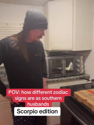 A post by @billyhubbardofficial on TikTok caption: I’m a Scorpio. So I’m experienced. @OfficialLemonDust #pov #husband #zodiac #joke #family 