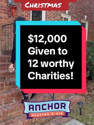 A post by @anchorheatingandairllc on TikTok caption: We wrapped up the 12 days of Christmas! #stilllocal #12daysofchristmasdonations #SmallBusiness #anchorheatingandair #communitygiveback #hvac #besthvaccompanyincharleston #community 