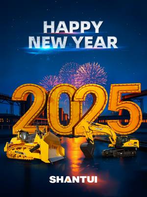 A post by @shantui_global on TikTok caption: 2024 Countdown Complete. #hello2025 🎆 Thanks to our customers, partners, and employees – 2024 was a grand year for Shantui. In 2025, we are determined to make the construction easier, global customers enjoy greater value, and all employees gain more happiness. From all of us at SHANTUI, we wish all of you a very Happy New Year! #SHANTUI #happynewyear #2025 #fyp