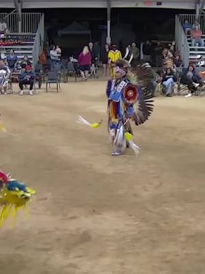 A post by @powwowscom on TikTok caption: Men's Northern Fancy - Morong Pow Wow - Cabazon, California