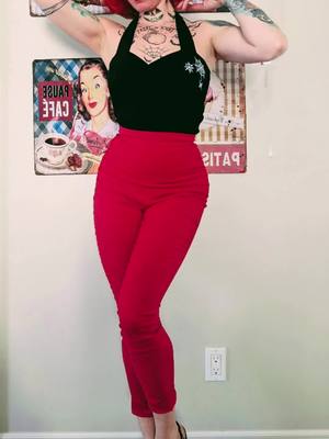 A post by @misspumpkin13 on TikTok caption: #CapCut  ce pantalon ❤️  #pinup #pinupgirl #pinuphair #foryoupage❤️❤️ #pourtoi #orangehair #rockabillystyle 