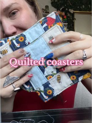 A post by @squish.and.co on TikTok caption: Aaaaand i just noticed there’s thread stuck to my lipstick for half this video 🙃 Tutorial from @Maggie 💕  #craft #fiberartist #quilt #quilting #sewing 