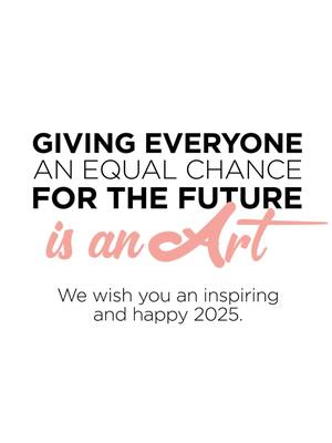 A post by @edhec_businessschool on TikTok caption: Giving everyone an equal chance for the future is an art. Happy Festive season! 