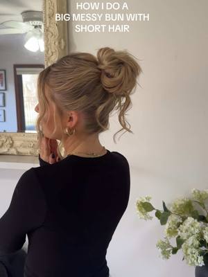 A post by @candidlychan on TikTok caption: My secret to a big messy bun - a well-hidden clip in extension😅🤝🏼 I hope this was helpful!! #messybuntutorial 