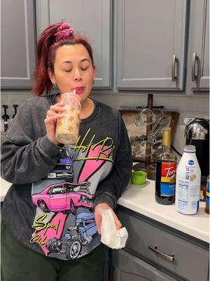 A post by @trinaa.carlin on TikTok caption: The cold in Utah is COLD 🥶 lol and we are just getting sick left and right! We are just getting over the flu and I’m just praying for health! ♥️  How was Christmas for you? What did you do?  Have you tried an iced coffee similar to this? The crème de cacao really sends it over the top! It’s so good 🤤🤤  #momof3 #momsover30 #sahm #dayinmylifevlog #momvlog #fluseason #winterbreak #icedcoffeeathome #spendthedaywithme #morninginmylife #mamasoftiktok 