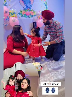 A post by @jeetjotmann on TikTok caption: #foryoupage #cakesmashphotography #first_birthday🎂🎊 