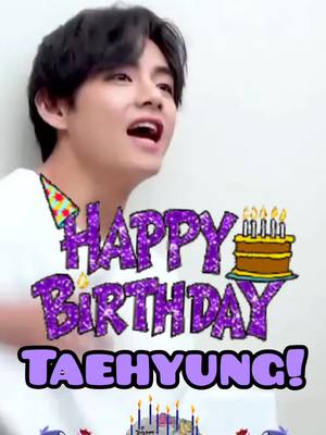 A post by @kdramadramapop on TikTok caption: #HappyBirthday #Taehyung! 🎂🎁 Here's to a wonderful birthday this year, and many, many, many more. 😁💜 #kimtaehyung #v #taehyungday #birthday #bts #bangtan #btsarmy #btsarmyforever #allinfun #fyp 