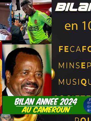 A post by @zoroman on TikTok caption: BILAN DE L ANNEE 2024 EN 10 POINTS AU CAMEROUN