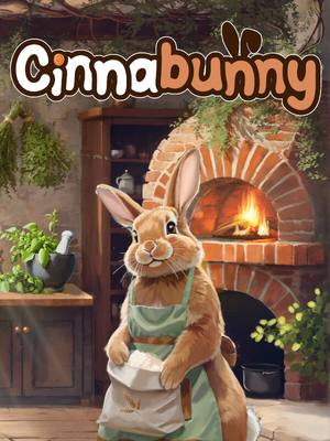 A post by @wholesomegames on TikTok caption: Cinnabunny is a "co-hop" game where you play as a bunny running a bakery. Unlock new recipes, go birdwatching, forage for mushrooms, and build connections with your community. Play locally with one or two players! #indiegames #cozygames #bunny #coopgames